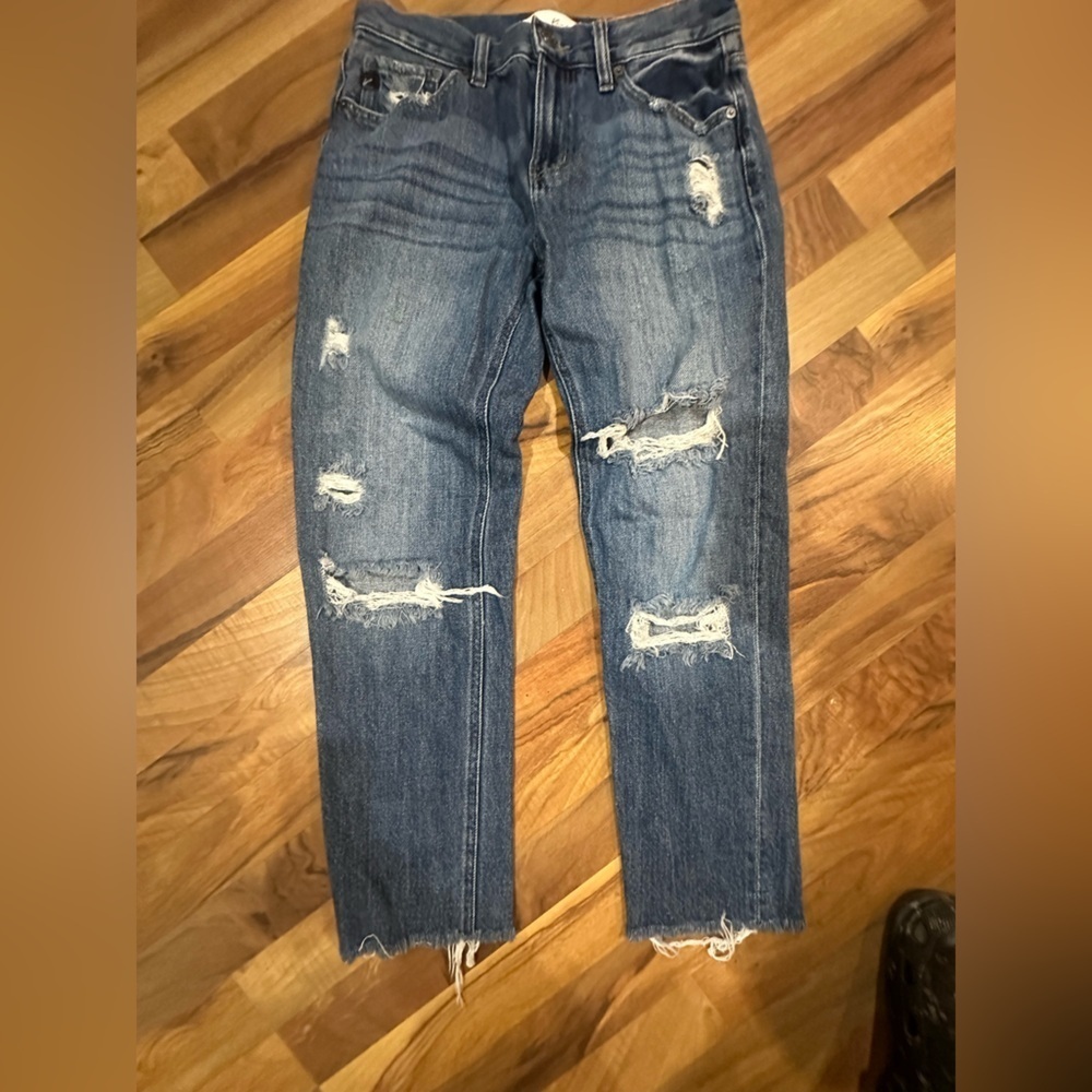 KanCan Women's Distressed Denim Boyfriend Jeans-NWOT